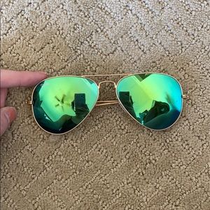 Authentic Green Mirrored RayBan sunglasses